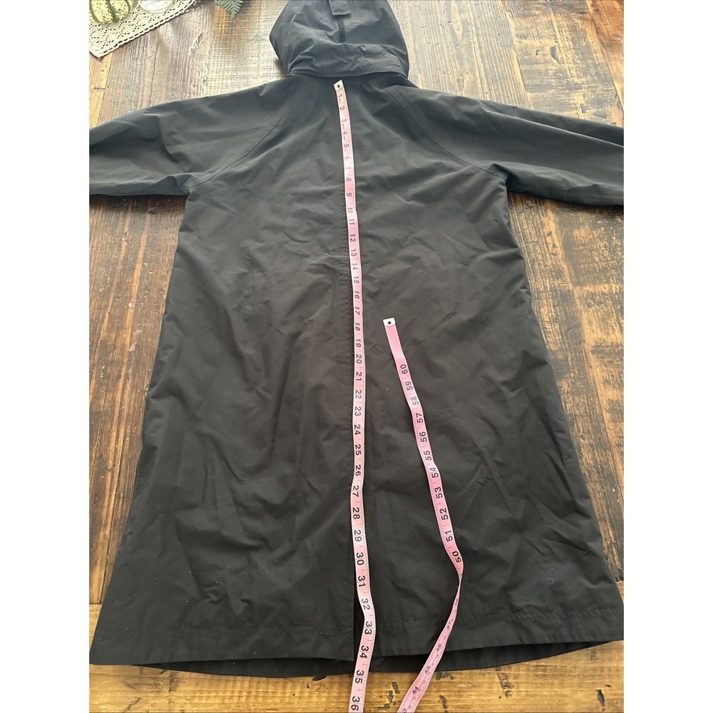 LL Bean Women's Windbreaker/Raincoat Size S Full Zip Fleece Lined Hood Black - Picture 3 of 5